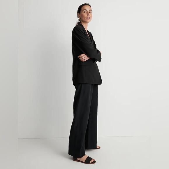 Madewell Black The Relaxed Blazer in Softdrape Size S NJ736 - Picture 2 of 6